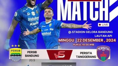 Persib Bandung Vs Persita Malam Ini, Maung Mudah Menang 