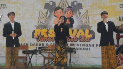 Ratusan Pelajar SD dan SMP Ikuti Festival Tunas Bahasa Ibu Tingkat Kota Sukabumi