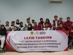 Latih Tanding SOD Kabupaten Bogor dan SKODI, Perkuat Pembinaan Atlet Disabilitas