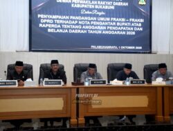 Bupati Sukabumi Asep Japar Bersama Wakil Bupati Andreas Menghadiri Rapat Paripurna