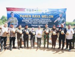 Coffee Morning dan Panen Raya Melon di Lahan Kompi Produksi Kodim Purwakarta