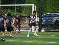 Setda Sumedang Gelar Eksibisi Mini Soccer Bersama Jurnalis