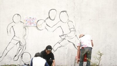 Selalu Ada Cerita Dibalik Ragam Mural di Dinding Sport Center Tadjimalela