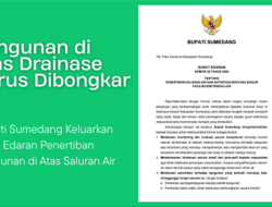 Bupati Sumedang Keluarkan Surat Edaran, Bangunan di Atas Saluran Air Harus Dibongkar
