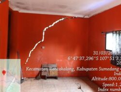 Hujan Lebat, BPBD Sumedang Mengingatkan Waspada Pergerakan Tanah