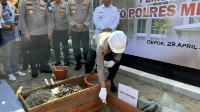 Kapolda Metro Jaya Letakkan Batu Pertama Pembangunan Mako Polres Metro Depok