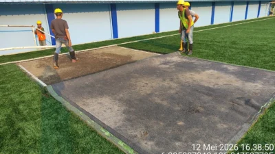 Stadion Mahakam Depok Ditutup Sementara, Disrumkim Benahi Drainase Lapangan