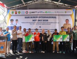 May Day 2026 di Kuningan Meriah, Wabup Tuti Lepas Jalan Santai dan Launching Program JKK-JKM untuk Pekerja Rentan